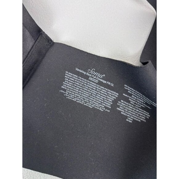 Soma women's 38DDD black vanishing back full coverage FR Cl underwire bra NWT - Picture 6 of 6